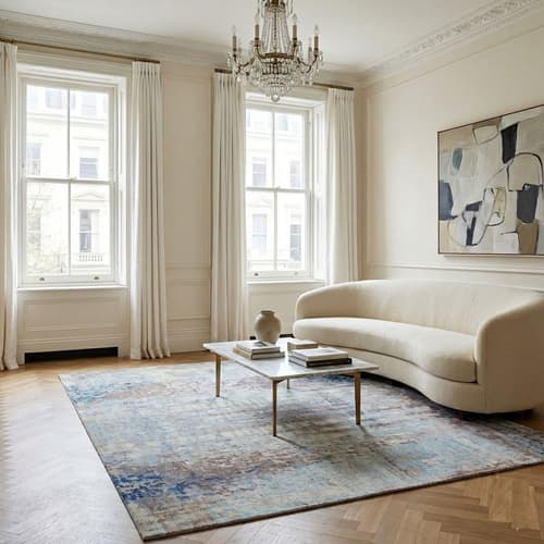 Black Cavity Rug by FCI London