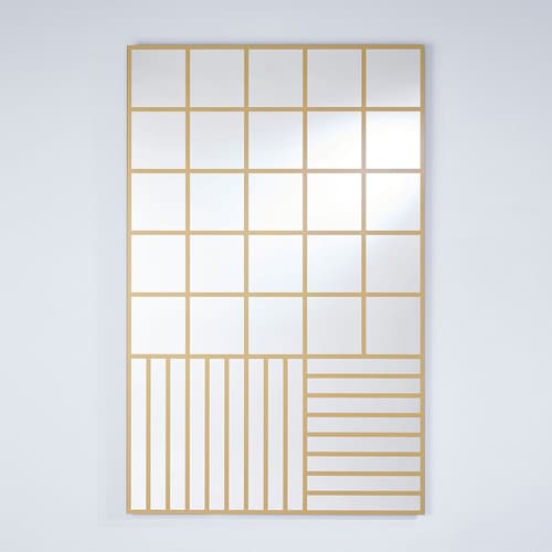 Grid Gold Mirror, Quick Ship