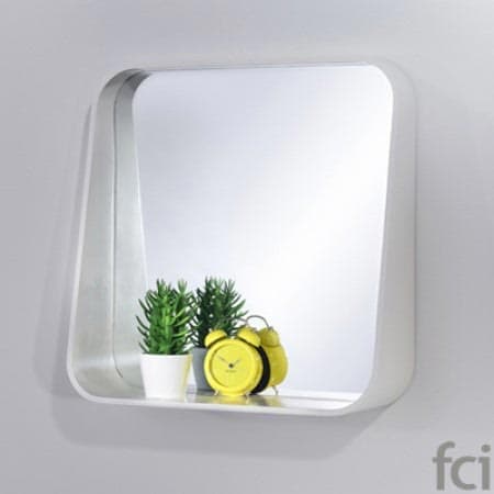 Rack White Wall Mirror by Reflections