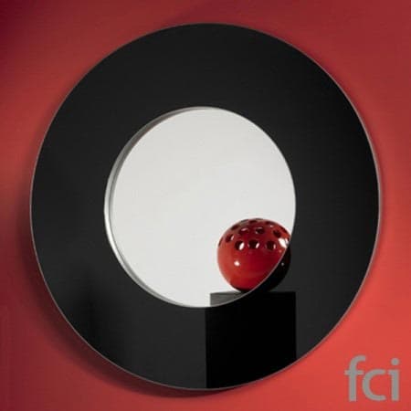 Rondo L Black Wall Mirror by Reflections