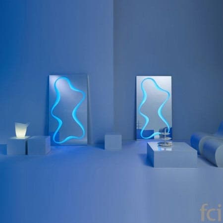 Spline Free Standing Mirror by Reflections