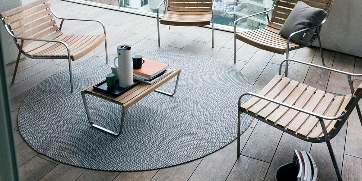Unopiu round braided rug natural garden accessories