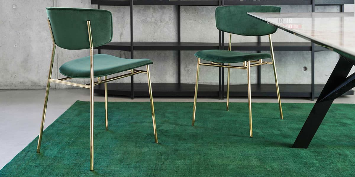 Fifties Metal and Leather Dining Chair by Calligaris