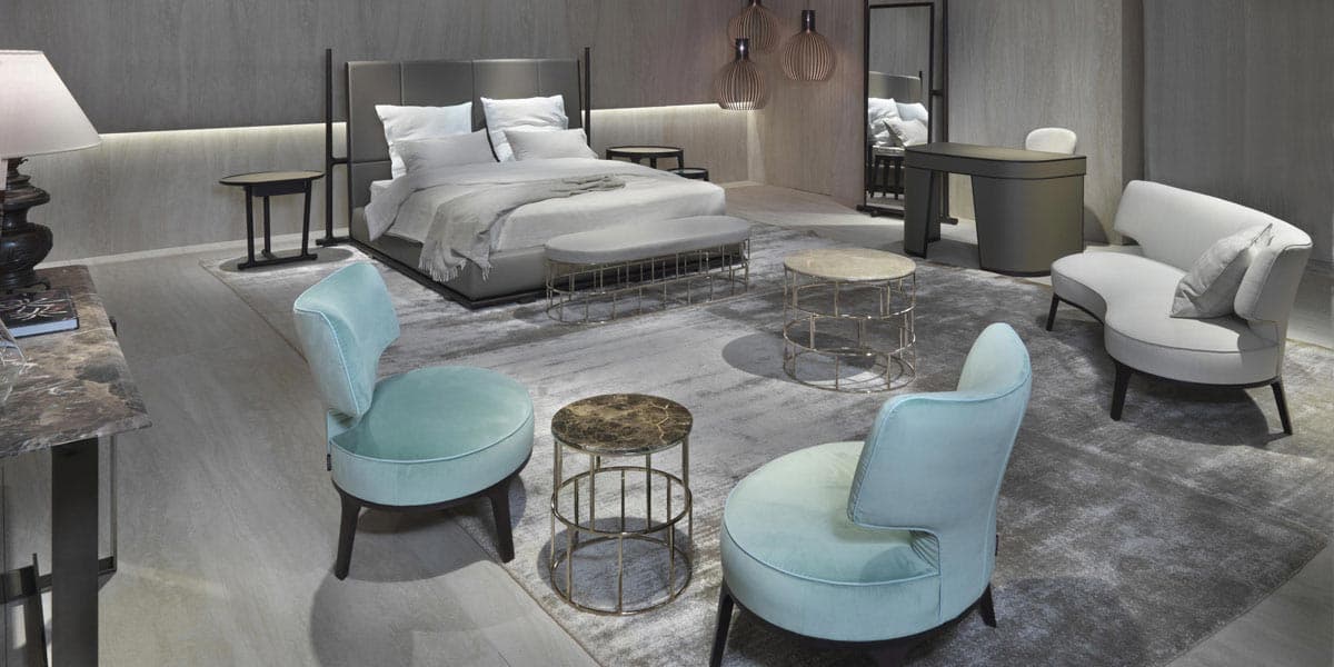 FCI London Flexform corner sofa with chaise; relaxed proportions and tailored detail.