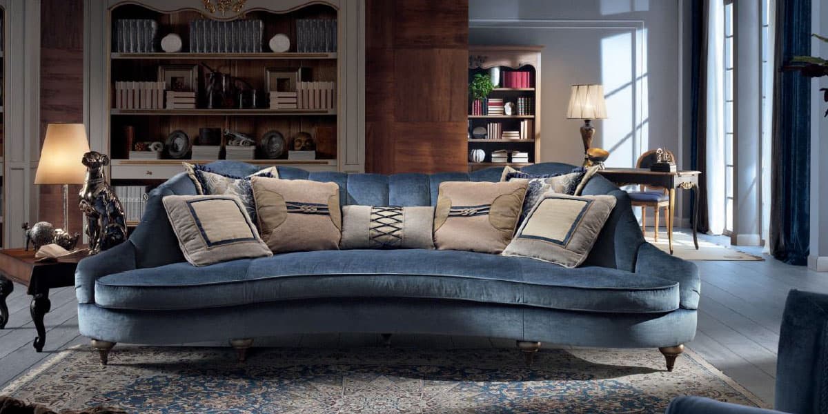 FCI London modular statement sofa; oversized cushions and clean, architectural lines.