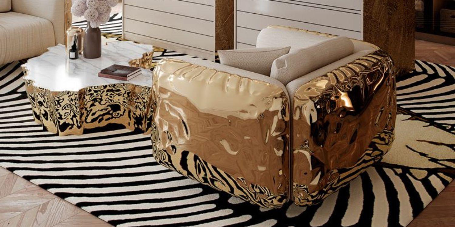 FCI London guide to luxury furniture brands: modern living room with designer pieces.