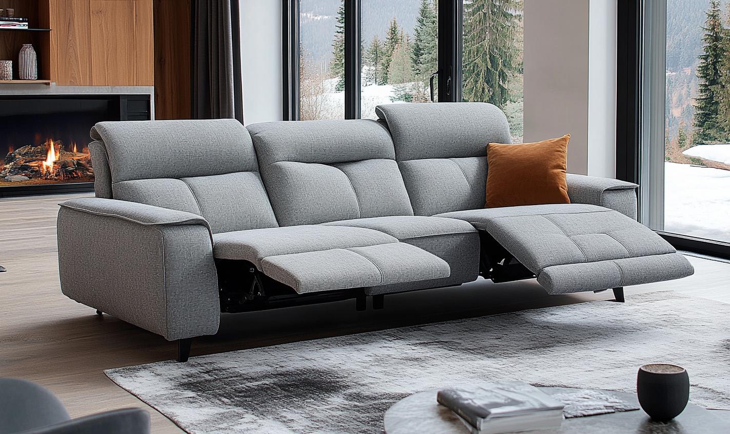 Person sleeping comfortably in a luxury recliner chair