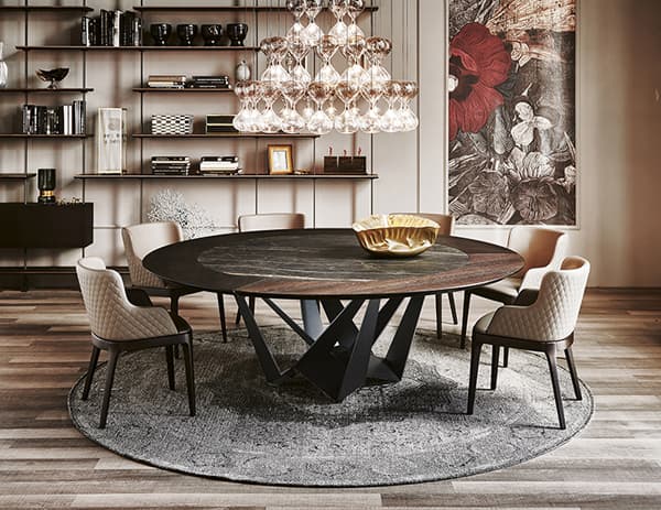 Skorpio Ker-Wood Round Dining Table | Cattelan Italia