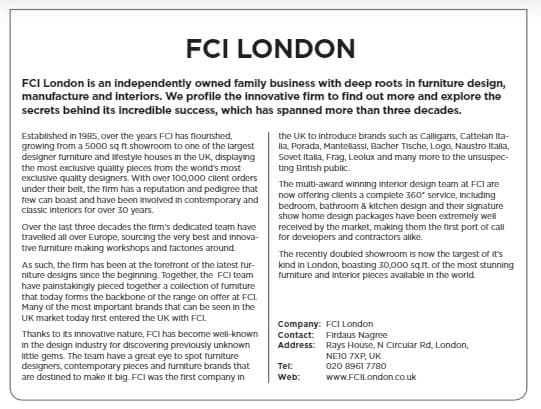 Global 100 - 2022 Awards Winner FCI London