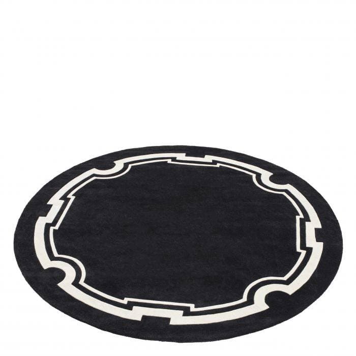 Palazzo Black And Off White Rug