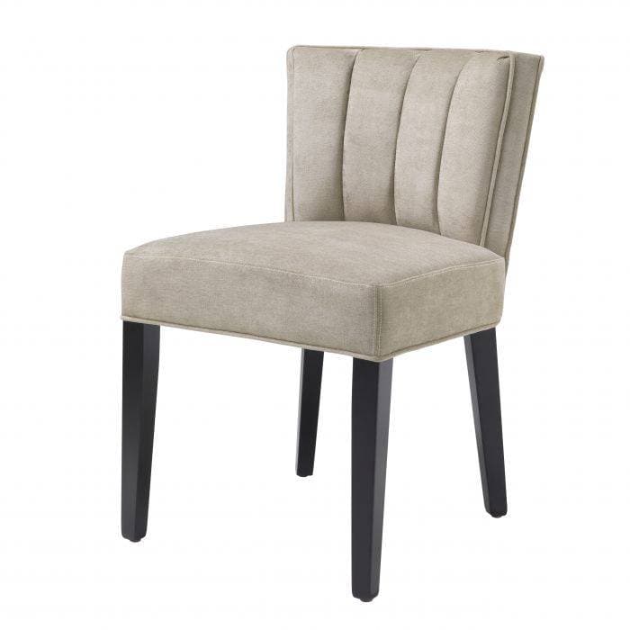 Windhaven Greige Velvet Dining Chair