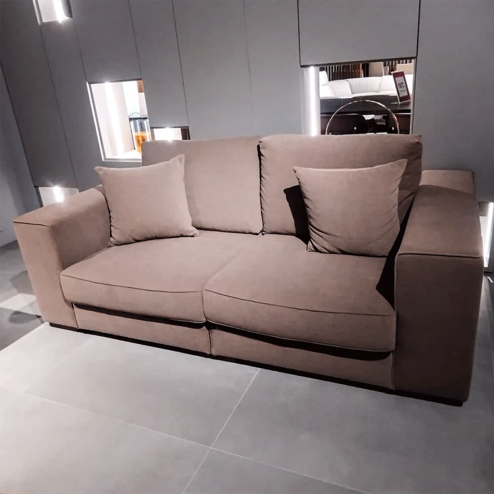 Grey Custom 2 Cushions Sofa