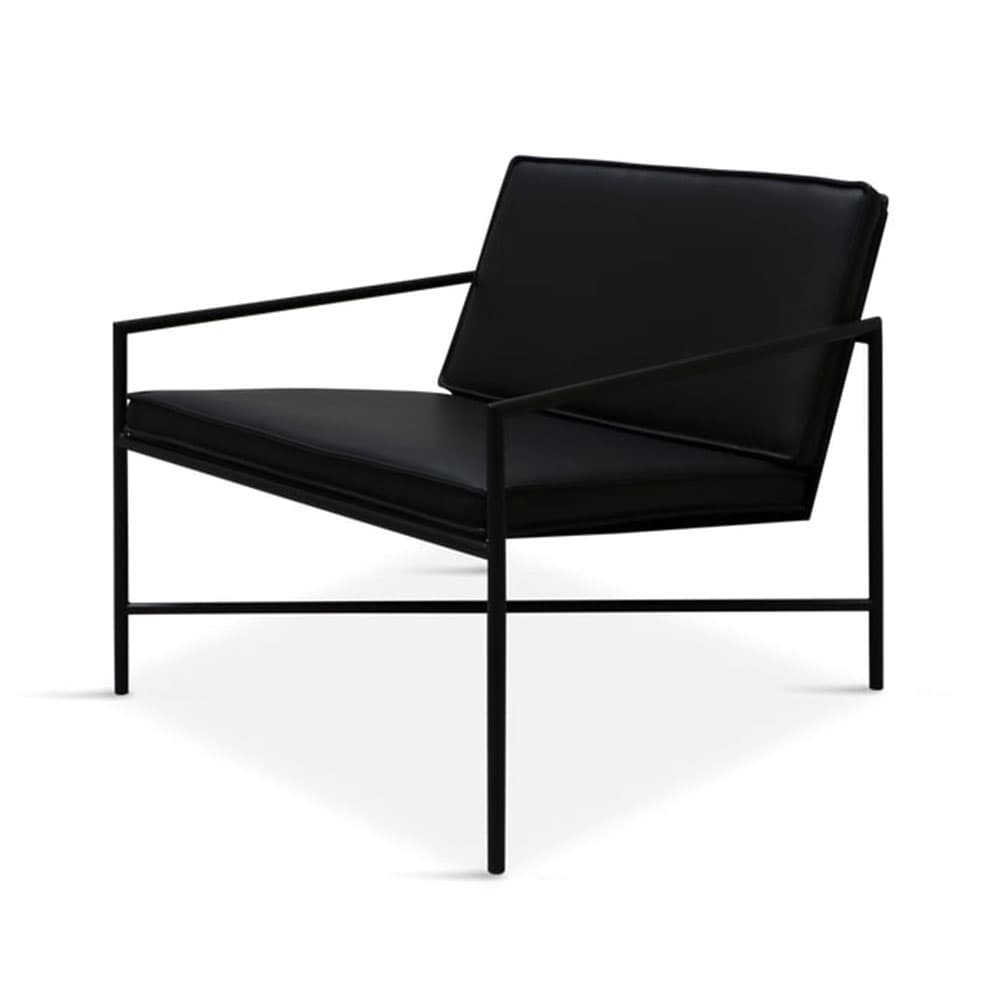 Lounge Chair in Black Frame And Black Leather