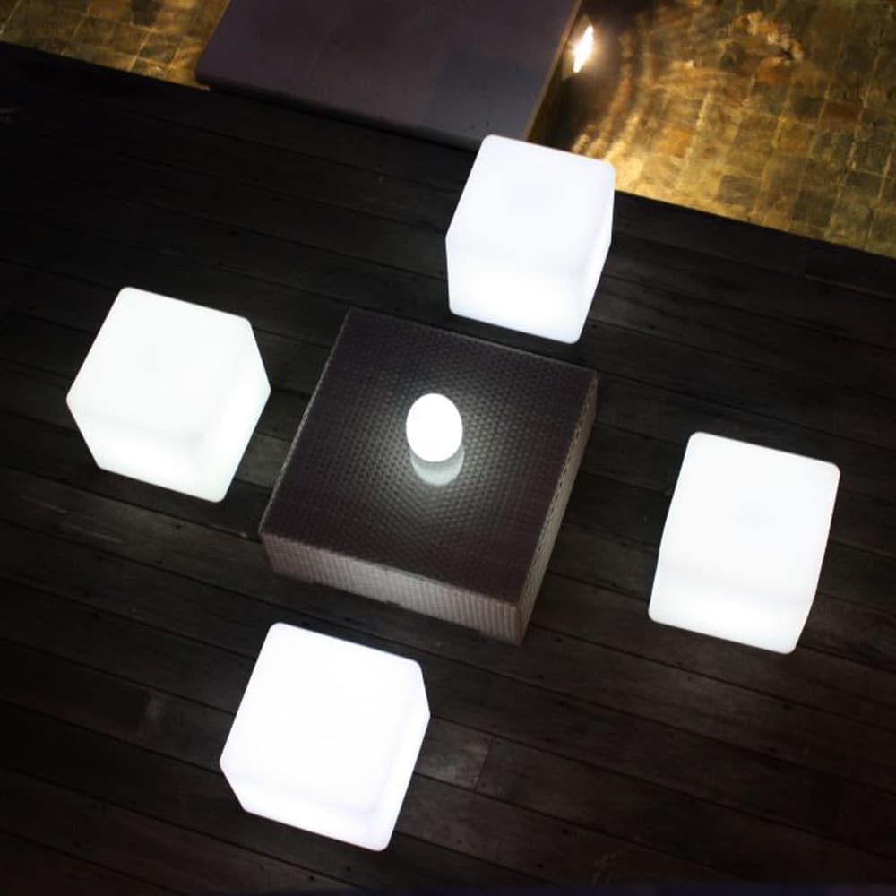Cube Stool Floor Lamp