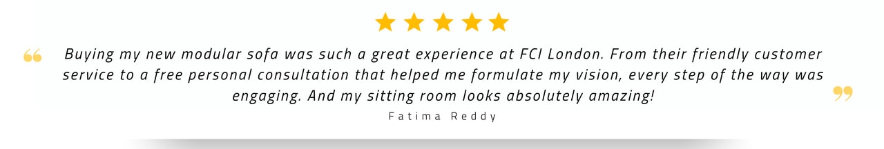 Happy with the purchase of sofas from FCI London