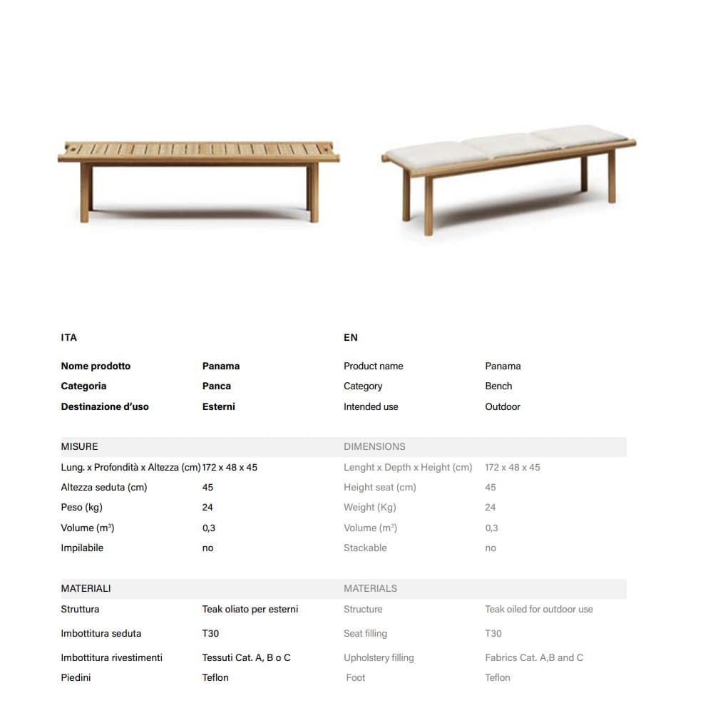 Panama Bench By FCI London