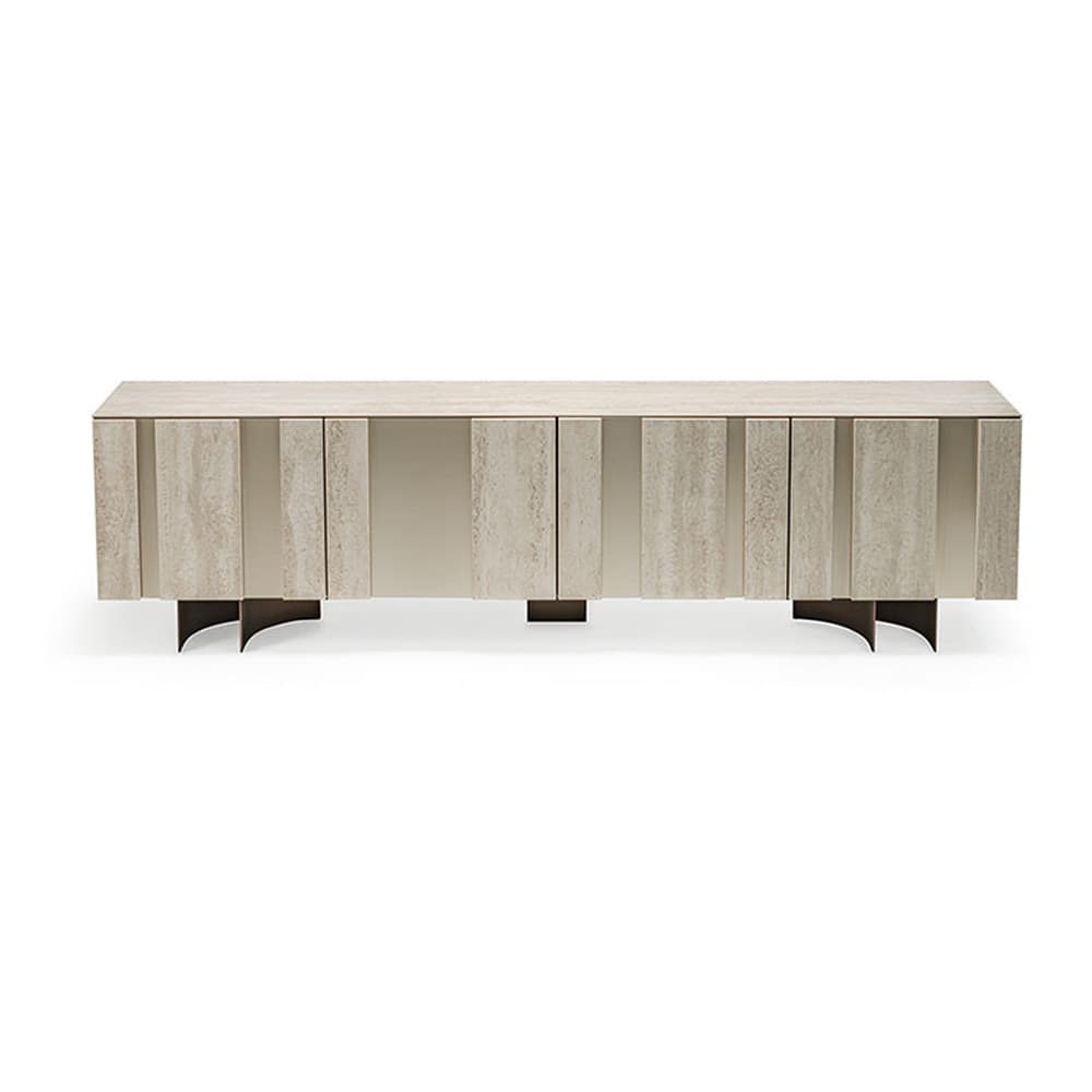 Amsterdam Keramik Sideboard with ceramic inserts and vertical slats by Cattelan Italia