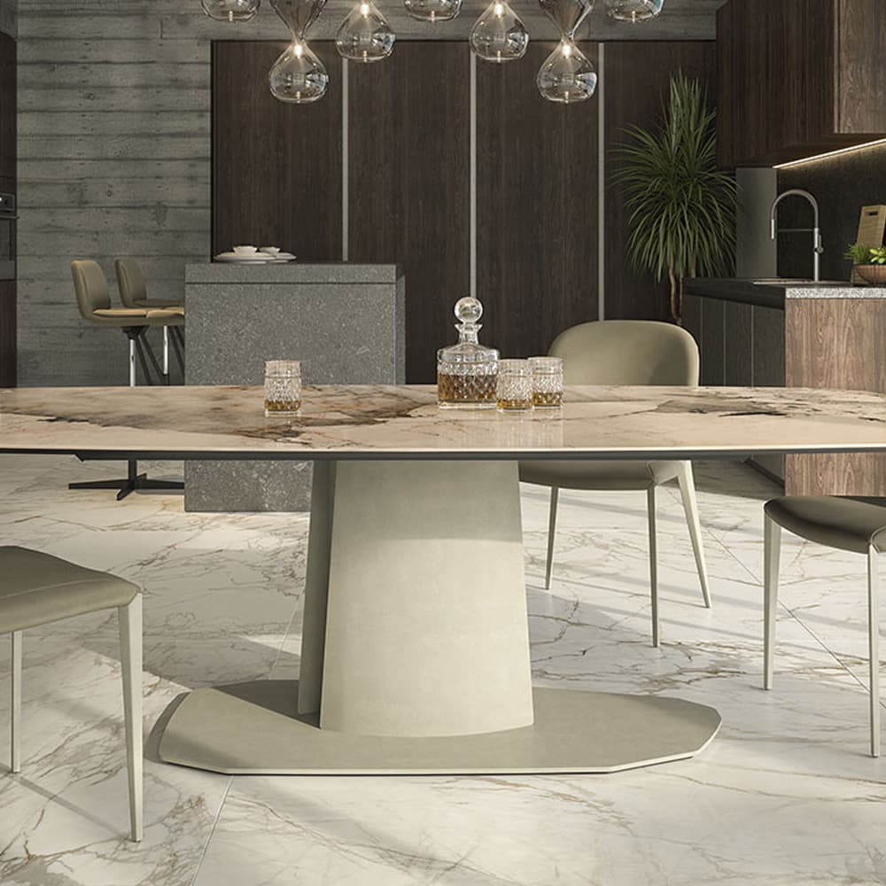 Contemporary Cuba Keramik Bistrot Dining Table by Cattelan Italia FCI London