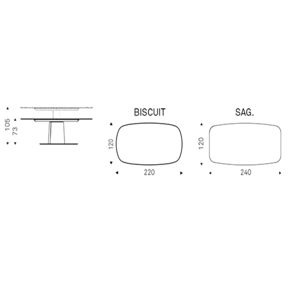 Stylish Cuba Keramik Bistrot Dining Table by Cattelan Italia at FCI London