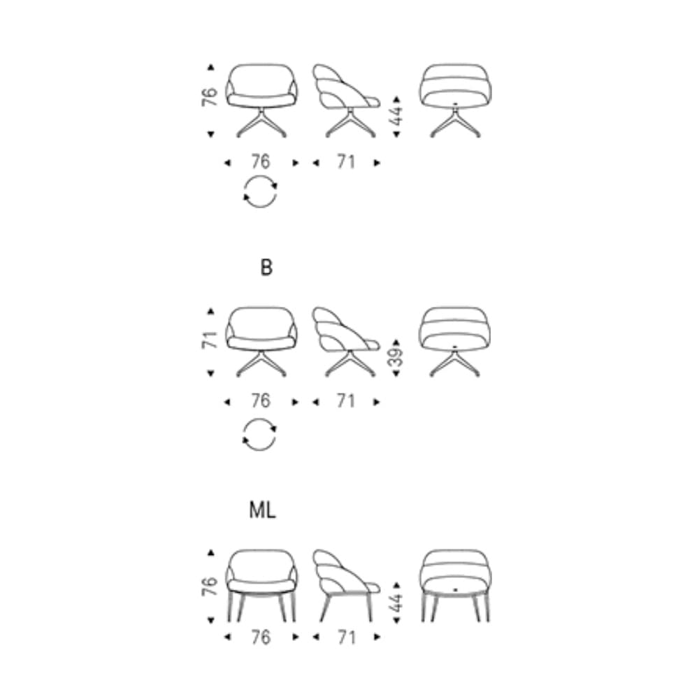 Camilla lounge armchair by Cattelan Italia showcasing its elegance from FCI London