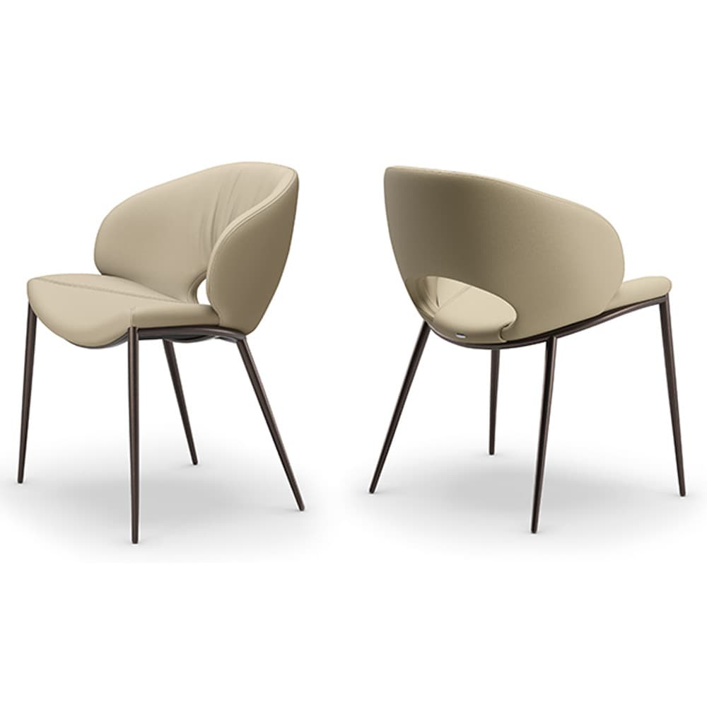 Side view of Miranda ML dining chair showcasing its elegant upholstery from FCI London