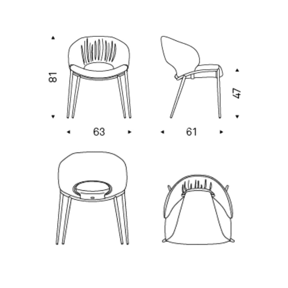 Miranda ML dining chair with a unique angle showcasing its contemporary appeal from FCI London