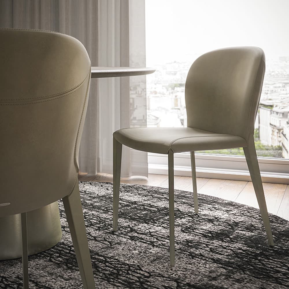 Close-up of Nancy ML dining chair fabric and frame from Cattelan Italia at FCI London