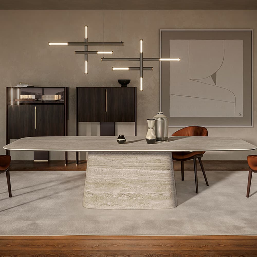 Close-up of Napoleon Keramik dining table by Cattelan Italia