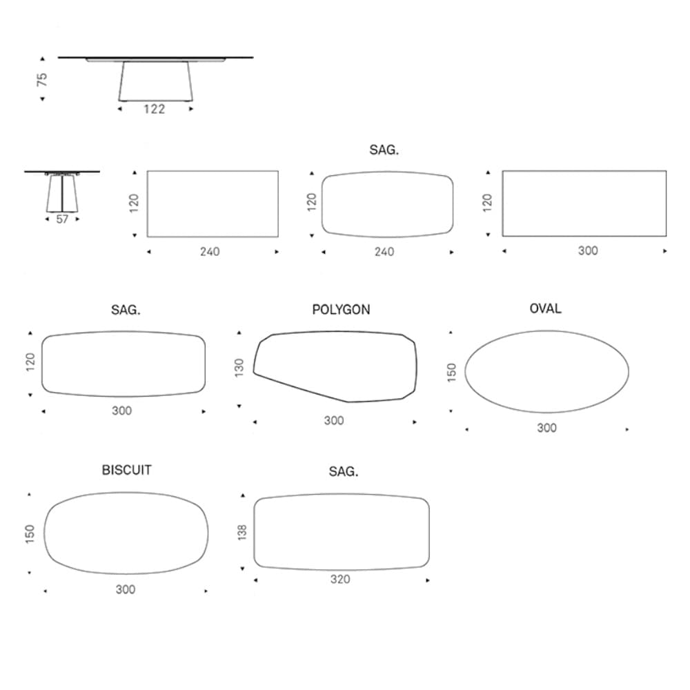 Elegant Napoleon Keramik dining table by Cattelan Italia at FCI