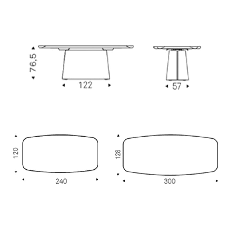Close up of Napoleon Keramik Premium Dining Table by Cattelan Italia available at FCI London