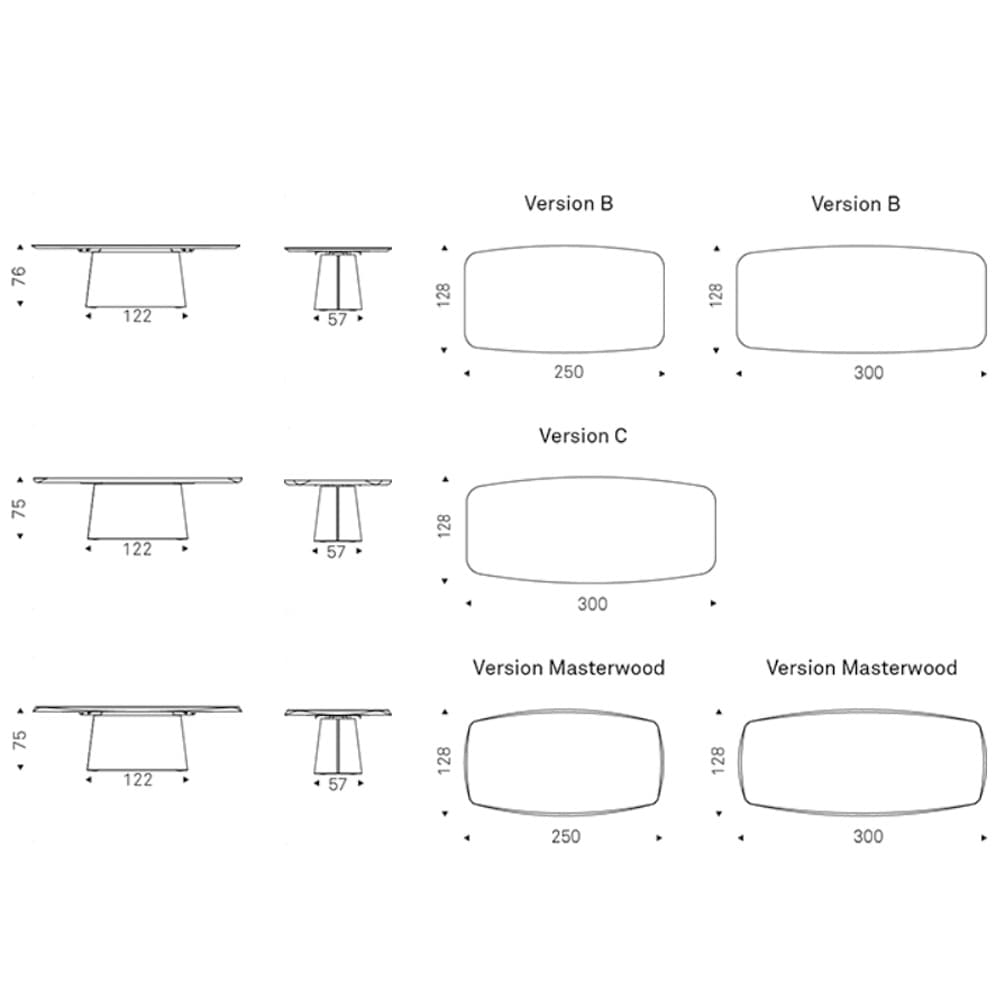 Close up view of Napoleon wood dining table by Cattelan Italia showing craftsmanship FCI London