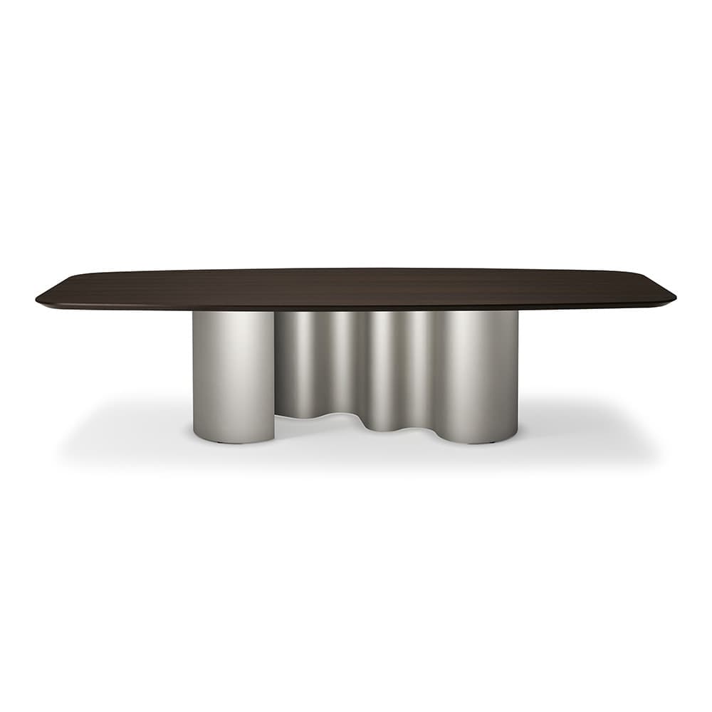 Side view of Papel Wood Dining Table by Cattelan Italia showing sleek lines at FCI London.