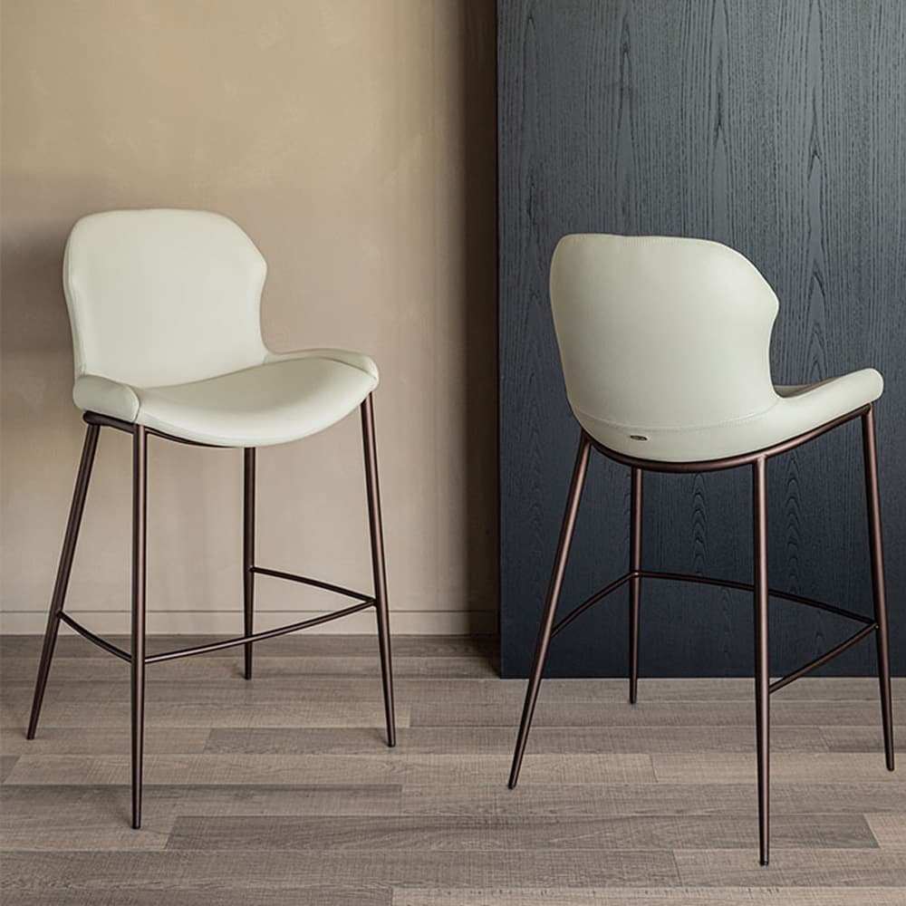 Rachel bar stool by Cattelan Italia with modern design and cushioned seat