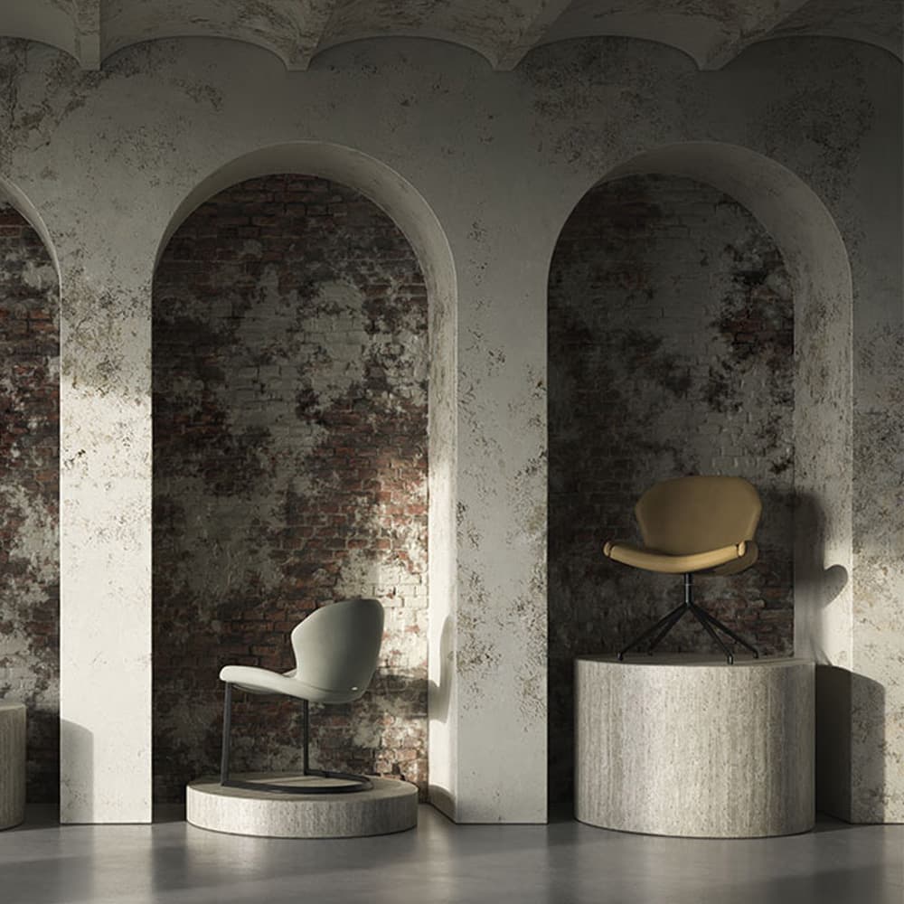 Side view of Rachel Turn Swivel Chair with ergonomic backrest and upholstered seat FCI London