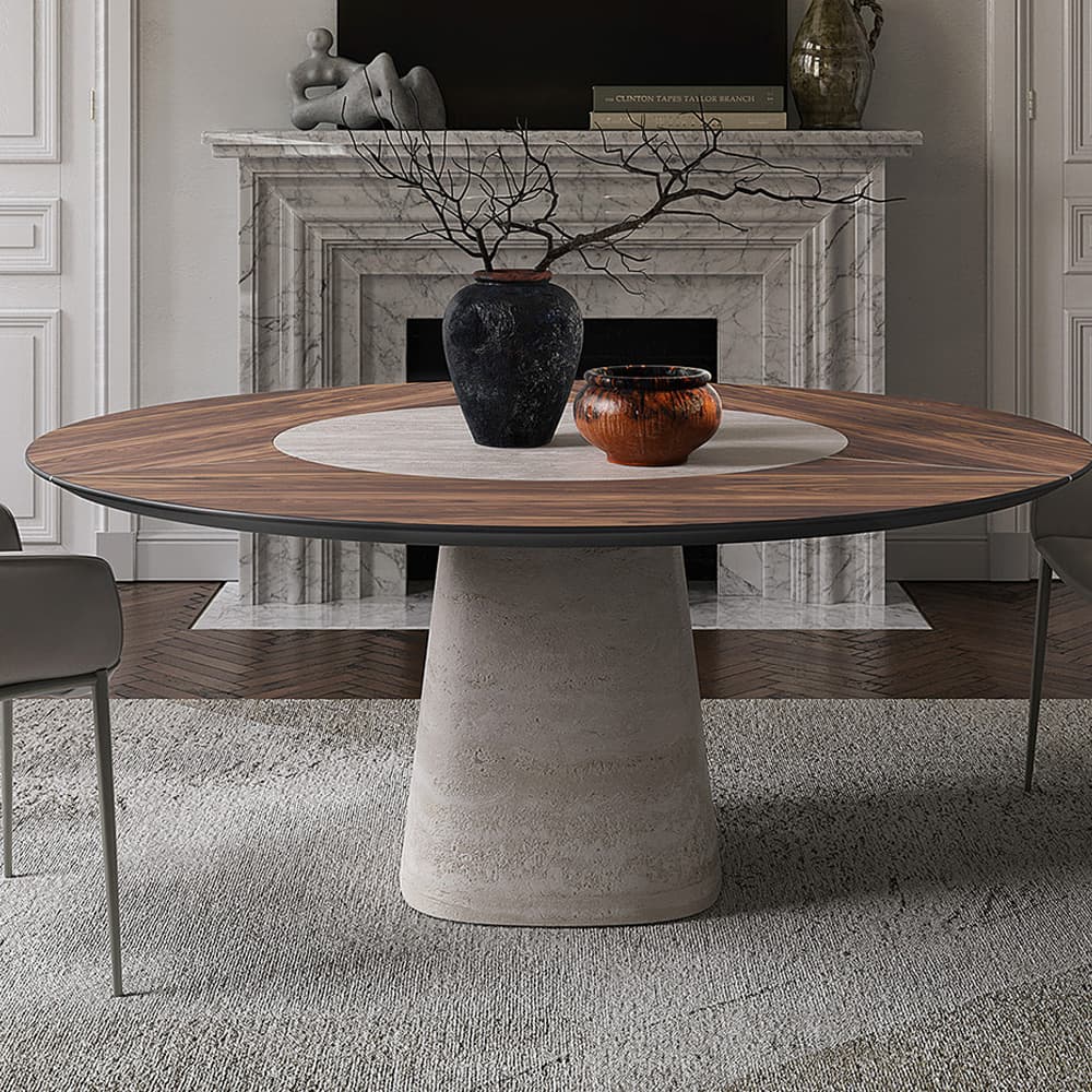 Elegant Rado Ker Wood round dining table by Cattelan Italia at FCI London
