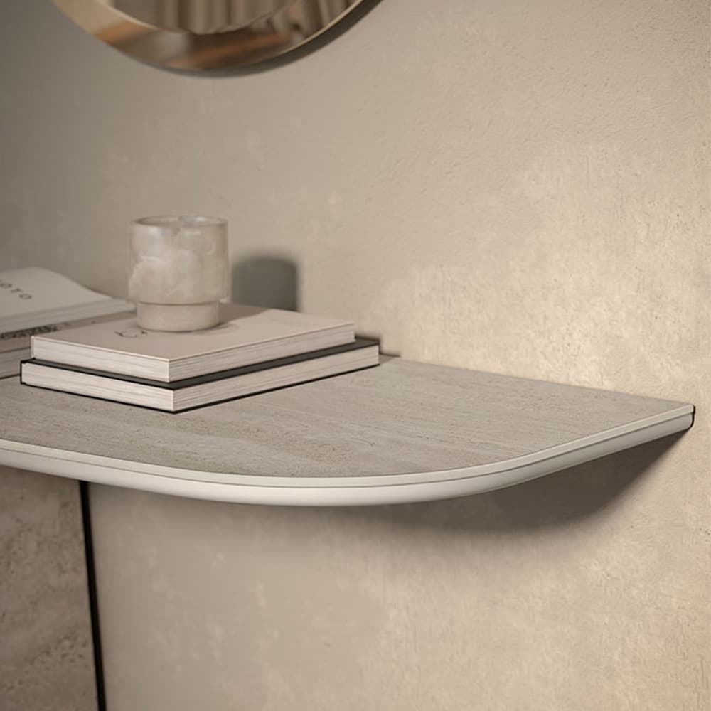 Rado Keramik Console Table with curved base design highlighting its modern craftsmanship