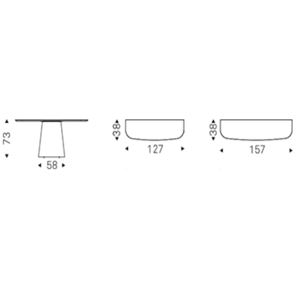 Elegant Rado Keramik Console Table featuring natural marble-inspired ceramic top by FCI London