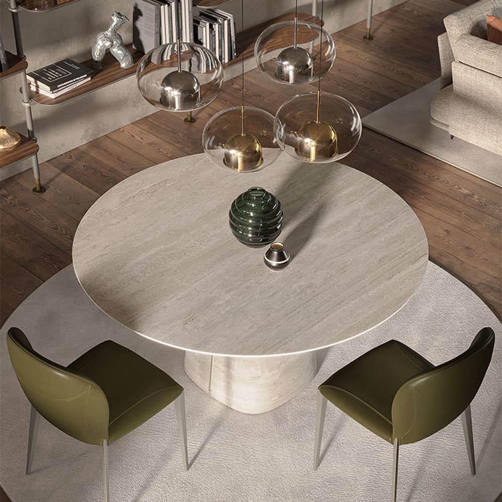 Close up of Rado Keramik round dining table by Cattelan Italia FCI London