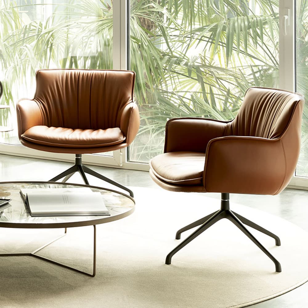 Rhonda Lounge Swivel Chair By FCI London