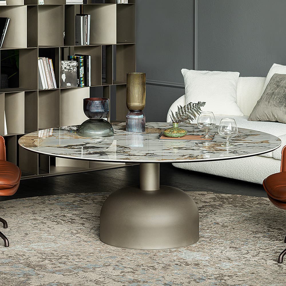 Close-up view of the Ritz Lounge Dining Table by Cattelan Italia at FCI London.