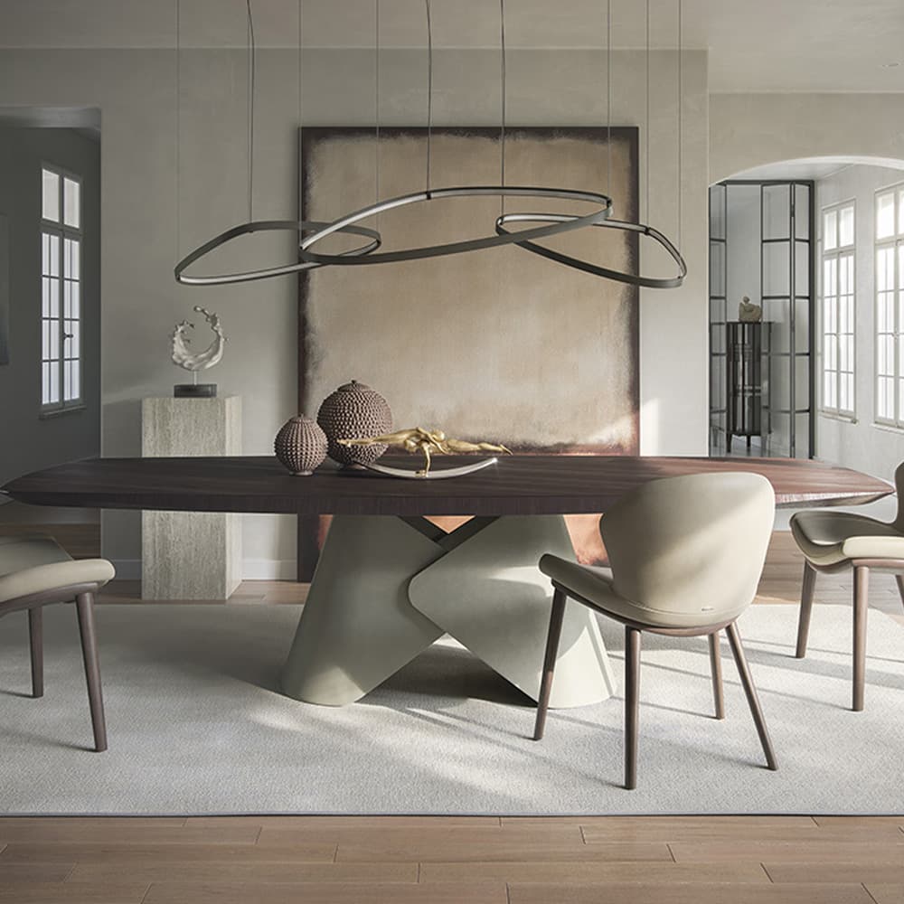 Close up of Scott wood dining table by Cattelan Italia from FCI London