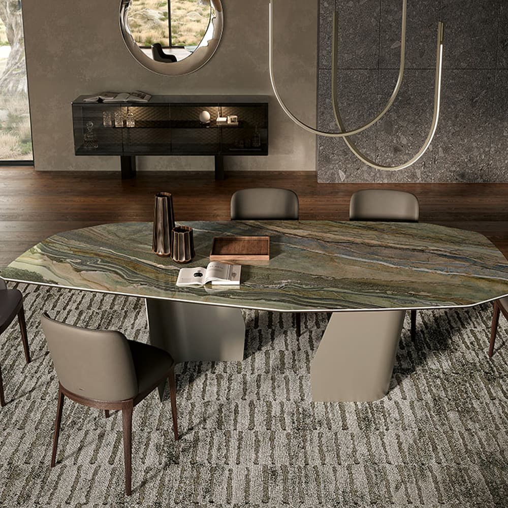 Cattelan Italia Senator Keramik Dining Table with stylish base design at FCI London