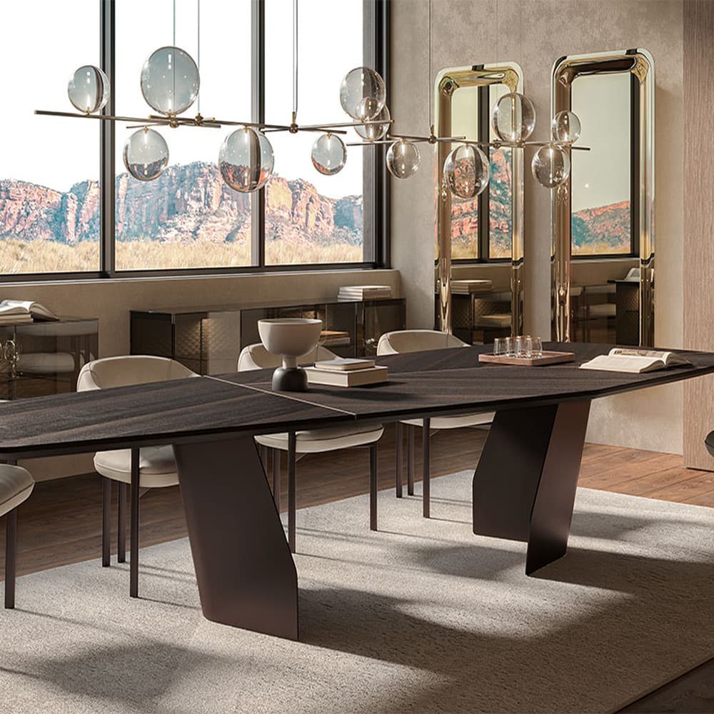 Side view of Senator wood dining table by Cattelan Italia from FCI London