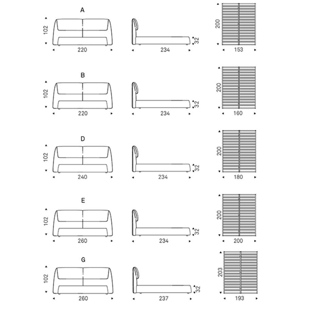 Simon Double Bed By FCI London