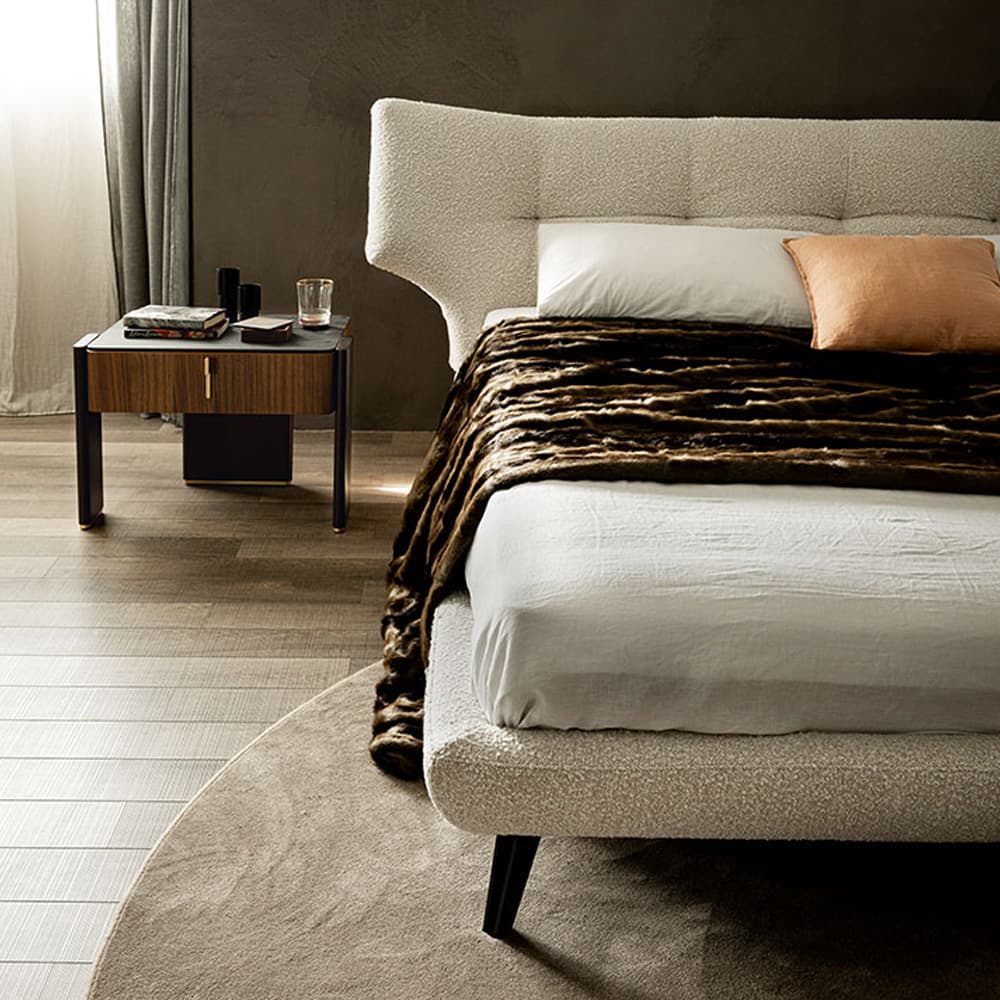 Close-up of Thomas double bed by Cattelan Italia showcasing elegant details at FCI London