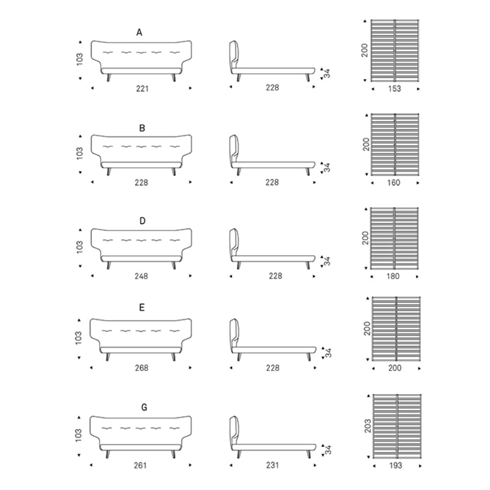 Full view of the luxurious Thomas double bed by Cattelan Italia available at FCI London