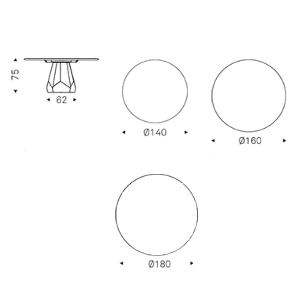 Close-up of Zermatt wood dining table by Cattelan Italia at FCI London