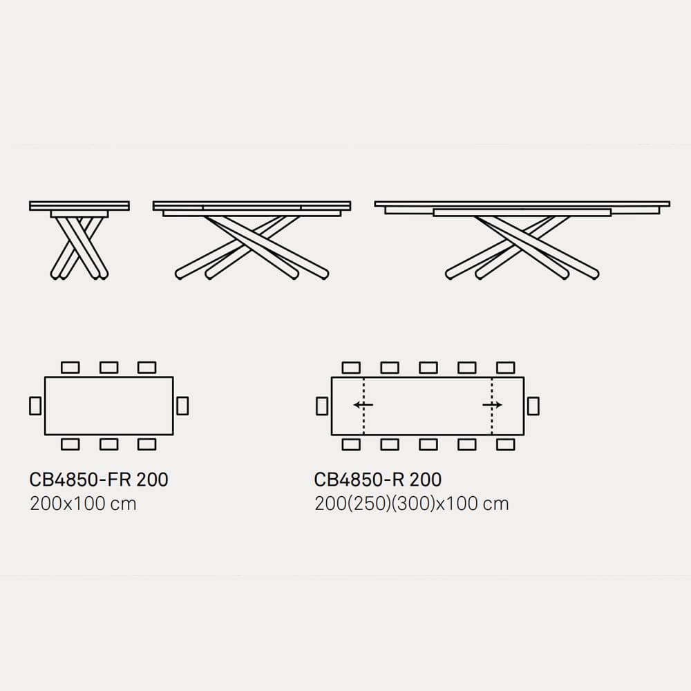 Duel Cb4850-R Extending Tables By FCI London