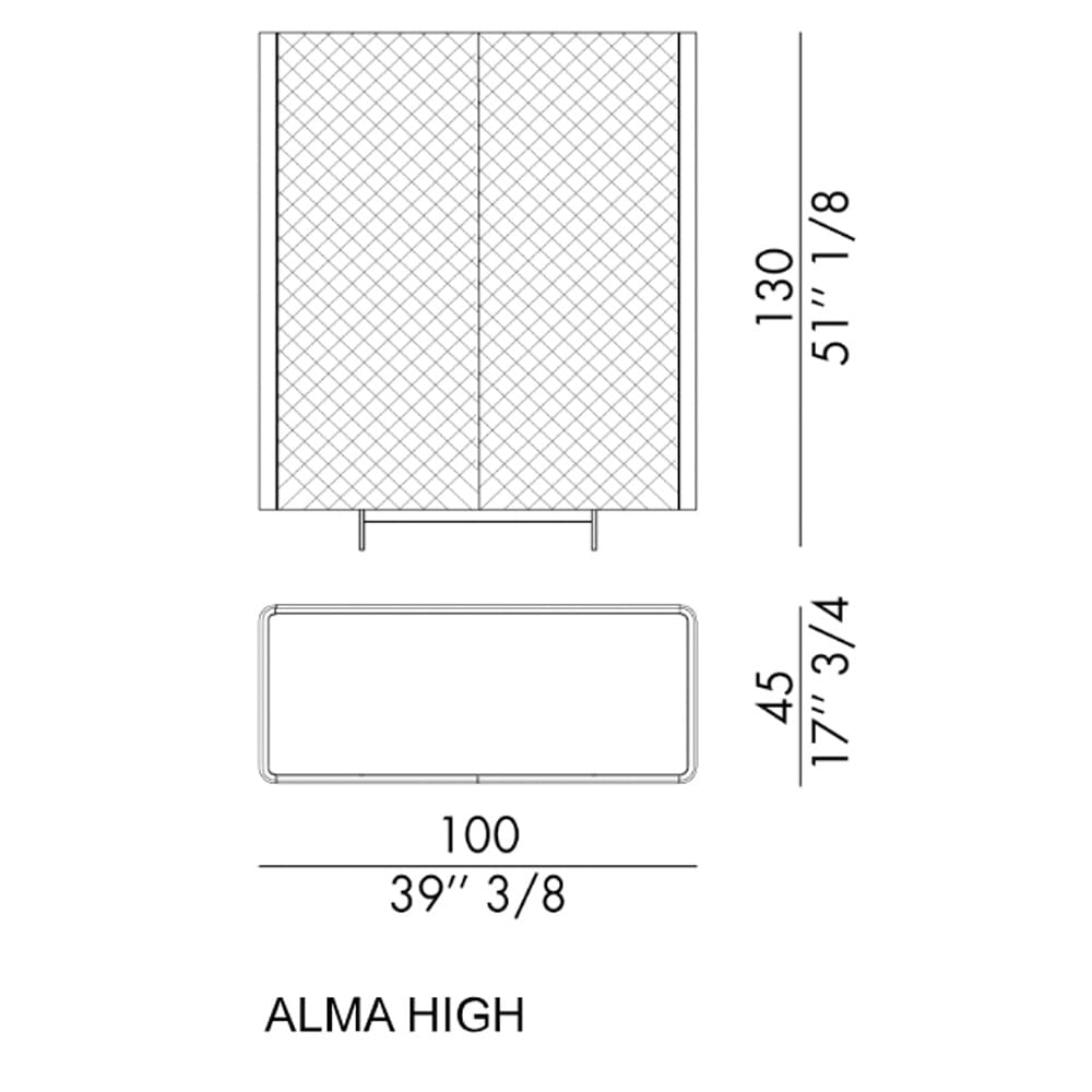 Alma Diamond High Sideboard By FCI London