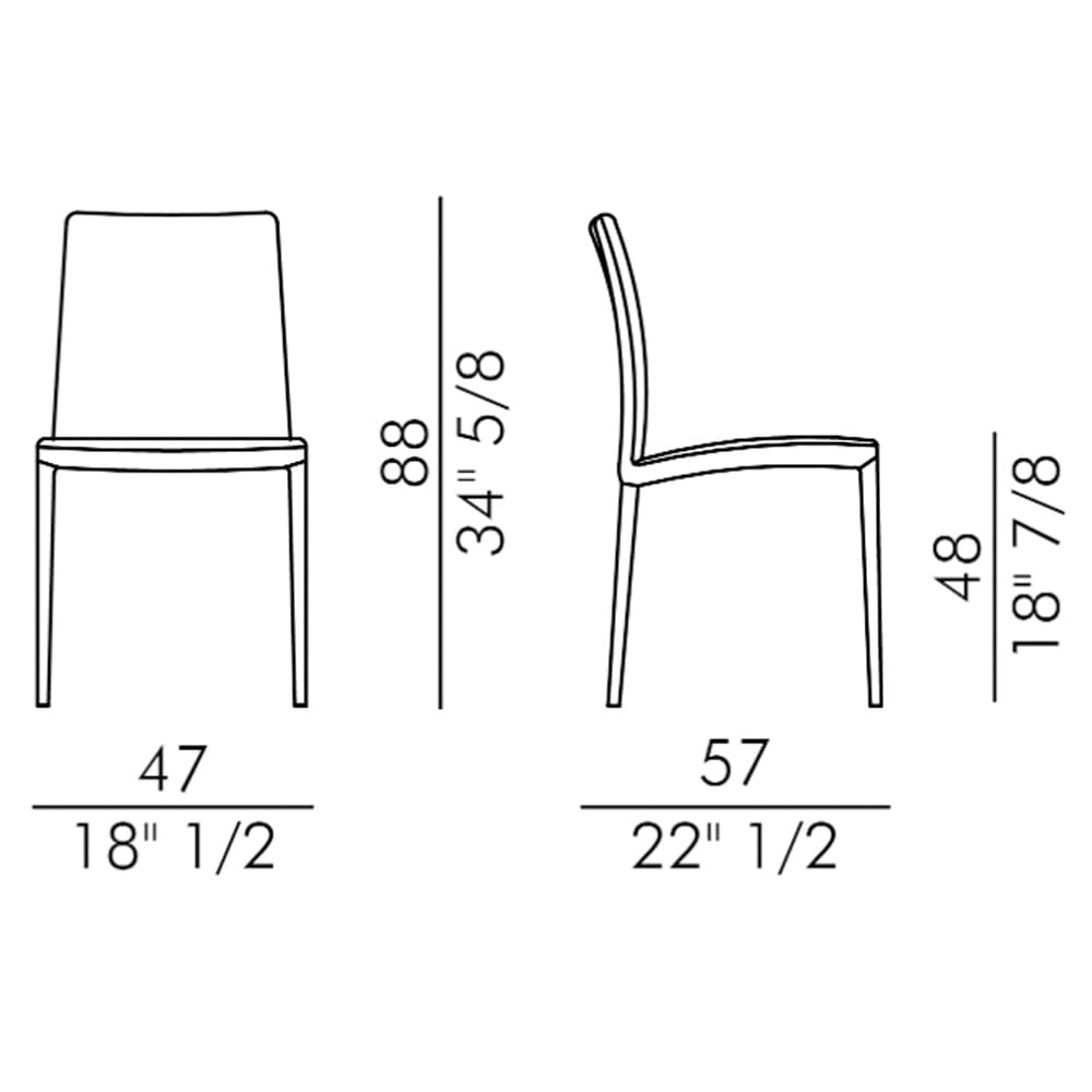 Asia Edge With Metal Legs Dining Chair By FCI London